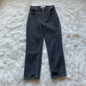 Abercrombie Curve Love Ultra High Rise Ankle Straight Jeans